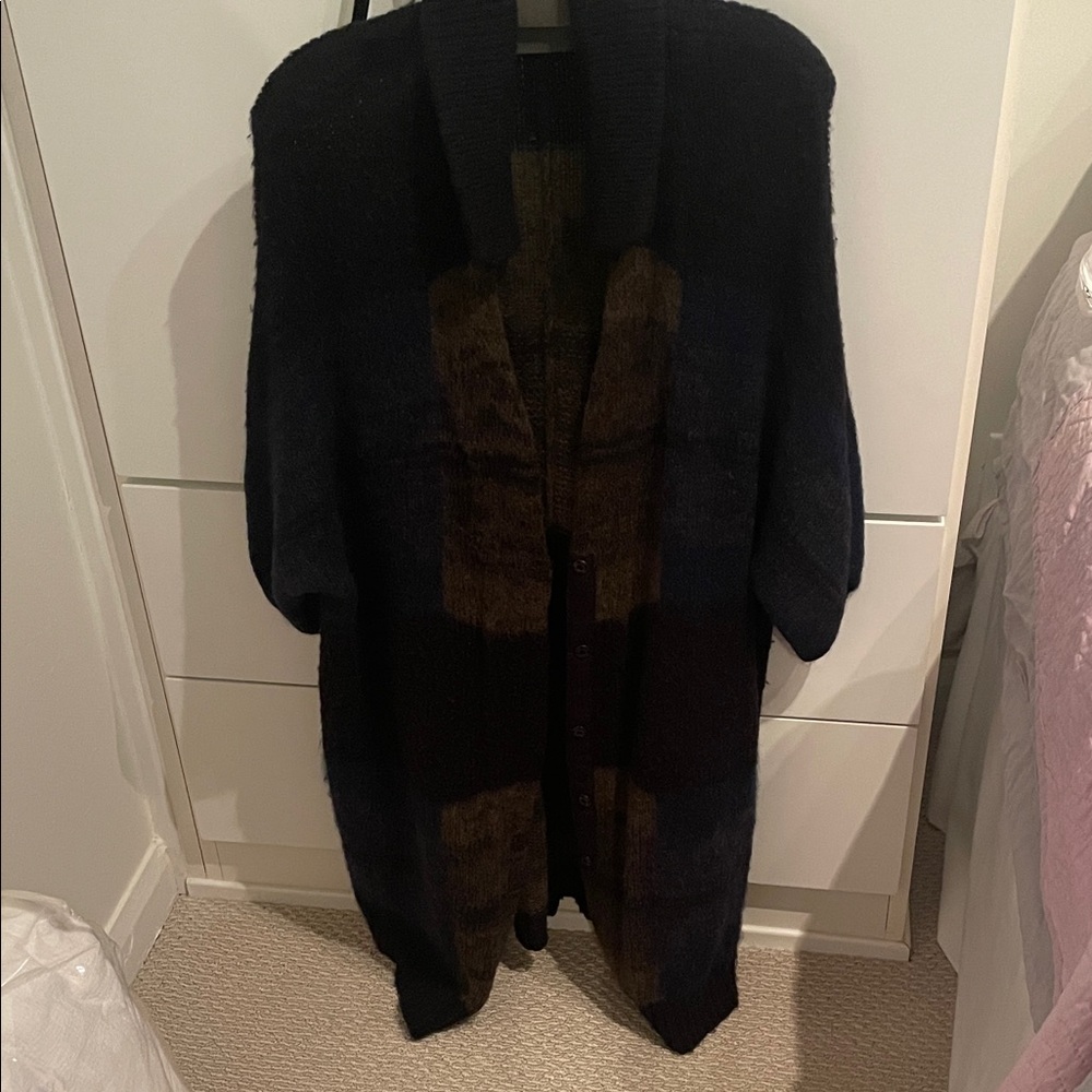 Dries Van Noten Black, Blue and Brown Long Cardigan - Picture 15 of 15